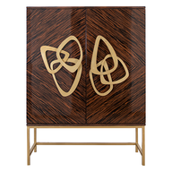 Doodle Bar - Brushed Gold Metal Knobs