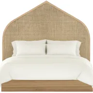 Rattan Keel Bed and Headboard