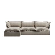 Deja Natural Wood Sofa L-Shape - Hippo 219