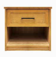Oak Night Table With 1 Drawer & Lower Shelf