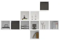 Cube Wall Unit With 10 Open Shelves