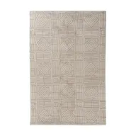 Maze Wool Rug – Geometric Textured Elegance