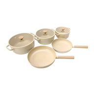 Alma 5-Piece Ceramic Cookware Set - Beige