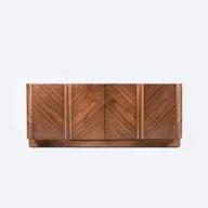 Lune Buffet With Beech Wood And Brass Inlay