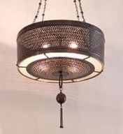 Black Carved Metal Chandelier