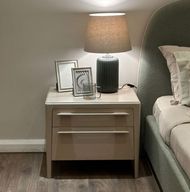 Doba Nightstand - 2 Drawers - Cream Color