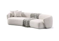 Bianca Curved Sofa With Red Beech Wood Base