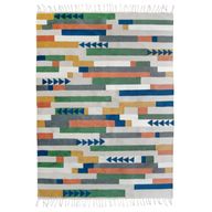 El Delta Handwoven Wool Rug – Multicolor Modern Geometric Design