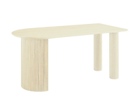Cresent Dining Table With Rounded Legs