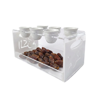 Arabic Coffee Cups Plexiglass Holder with Tray