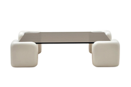 Dice Coffee Table - Glass Top - Square Shape