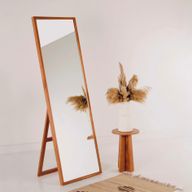 Nettie Beech Wood Full-Length Standing Mirror