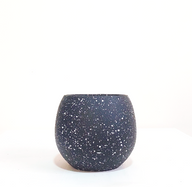 Black Terrazzo Decorative Plant Pot