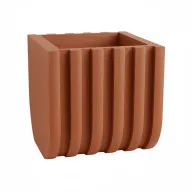 Modi Fluted Fiber Plant Pot – Terracotta Finish