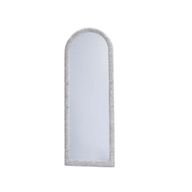 Nuba Mirror With Upholstered Arched Frame in Beech Wood