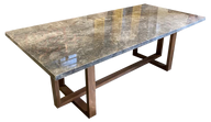 Gabriella Luxury Dining Table - Walnut Base - Marble