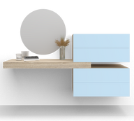 Floating Dresser With 4 Drawers