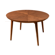 Geo Light Coffee table - Round Shape With Walnut Veneer