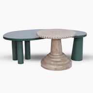 Kidney Beech Wood Coffee Table Set