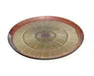 ArdaCam Ixxir Serving Plate - Gold & Brown