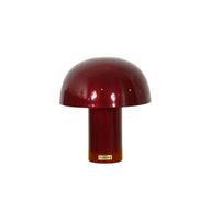 أباجورة باللون الأحمر المعدني