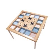 XO Multi-Game Beech Veneer Table With Tinted Glass