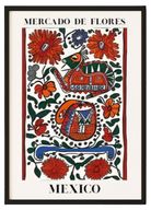 Mexico Floral Abstract Poster