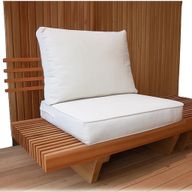 Outdoor Lounge Chair – Wood Frame with Cushions