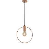 وحدة إضاءة معلقة مفردة ذهبية بتصميم بسيط