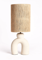Almeria Pottery Table Lamp With Bulbous Top