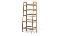 وحدة رفوف لادر - 5 رفوف - هيكل خشبي بالكامل
