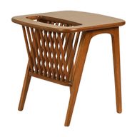 Olaf Side Table - Massive Beech Wood With A slot Opening