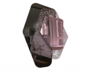 Essence Layered Abstract Antique Mirror – Unique Geometric Design