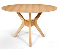 طاولة طعام كونكت دائرية بسطح من قشرة خشب البلوط