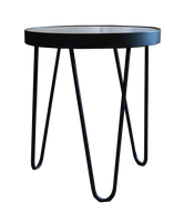 طاولة جانبية أكراب اي جي 3003 - سطح رخام - أرجل معدنية