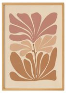 Graphic Floral Printed Artwork With A Wooden Frame 2