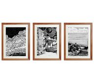 Darwisha Set of 3 Egypt in Monochrome