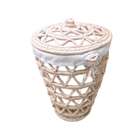 سلة غسيل خوص – مصنوعة يدويًا بتصميم طبيعي