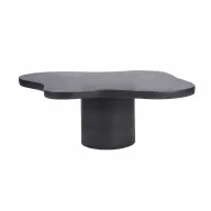 Nero wave Matte Black Fiberglass Coffee Table