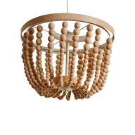 Soleil Small Wooden Beaded Chandelier