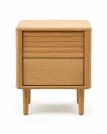 Mirena Bedside Table Manufactured Wood 2 Drawers