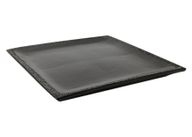 Ashes Main Plate Square Full Hammered Edge Black