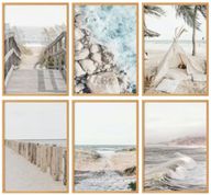 Beach Neutral Gallery Wall Set of 6