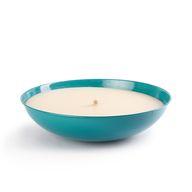 Large Outdoor Lemon Scented Citronella Bowl in Teal - Off White