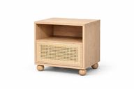 Nightstand with Rattan Cane Drawer