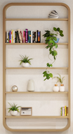 Curved Corner Shelving With 5 Shelves