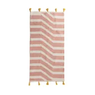 Current Pink Chevron Handwoven Cotton Rug – 100% Natural Cotton