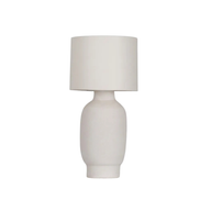 Soft Curve Ceramic Lamp with White Shade