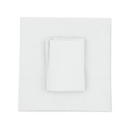 طقم ملاية مسطح و مخدات أبيض