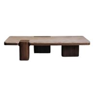 تربيزه قهوة كوكو - سطح رخامي ترافرتين - قشرة جوز